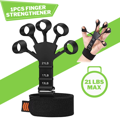 Hand Grip Strength Trainer Gripper Finger Exerciser Hook Grip Adjustable Gym