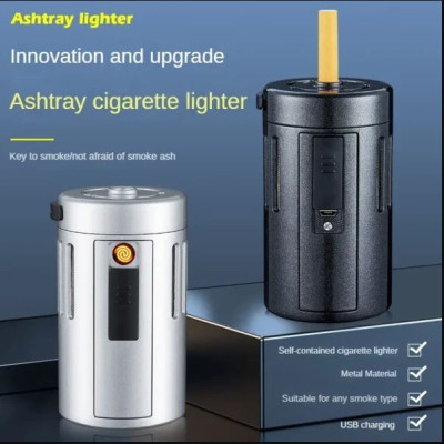 Multi-functional Portable Usb Cigarette Lighter with Ashtray