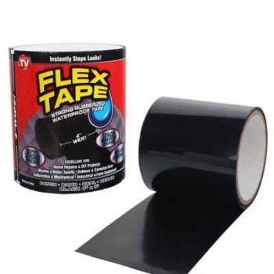 4 Inches*5Feet Flex Tape Black Strong Rubberized Waterproof