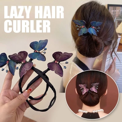 2pcs  Hair Curler Butterfly  Hair Clip pin Bun