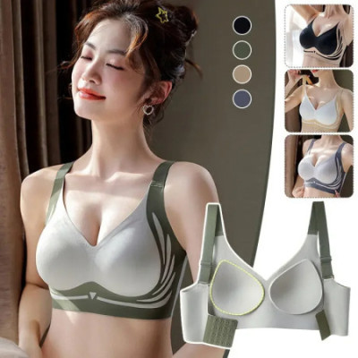 (1 PC) Push Up Seamless For Women Bra- Green